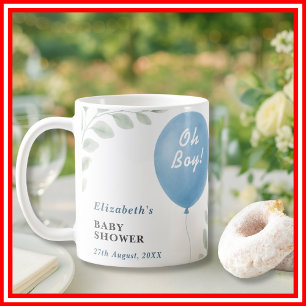 Caneca De Café Chuva de Bebê Menino