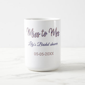 Caneca De Café Chuva de presentes de Miss para Mrs adicionar nome