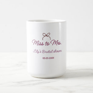 Caneca De Café Chuva de presentes de Miss para Mrs adicionar nome