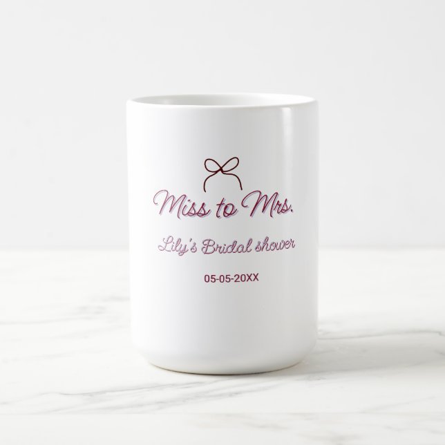 Caneca De Café Chuva de presentes de Miss para Mrs adicionar nome (Centro)