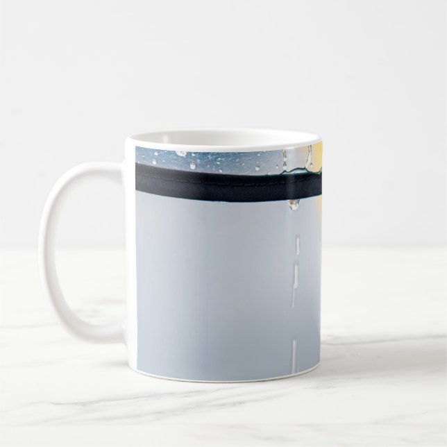 Caneca De Café Chuva do guarda-chuva do dia chuvoso (Esquerda)