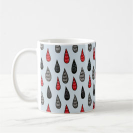 Caneca De Café Chuva Estranha E Gotas De Sangue Padrão De Tinta V