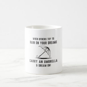 Caneca De Café Chuva Nuvem Clima Raindrop Umbrella Ideia