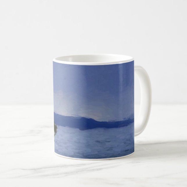 Caneca De Café Chuva Sobre o Lago Yellowstone (Frente Esquerda)