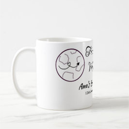 Caneca De Café Chuveiro de noiva viagem adicionar nome data senho