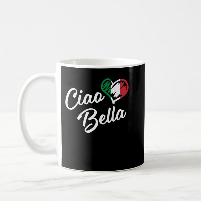 Caneca De Café Ciao Bella - Italiano Alô Bonito Presente Longo Sl (Esquerda)