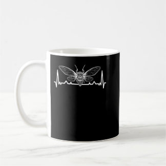 Caneca De Café Cicada Periódica de Batimentos Cardíacos