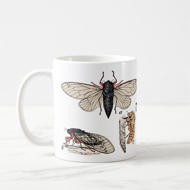 Caneca De Café Cicadas Duplo Brood 2024 Mug (Esquerda)