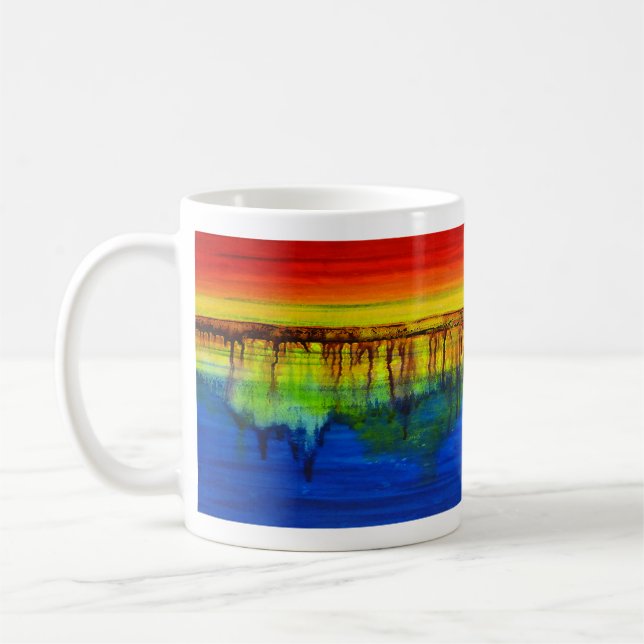 Caneca De Café CICATRIZAÇÃO DE CORES EM Cores de Espectro de Chei (Esquerda)