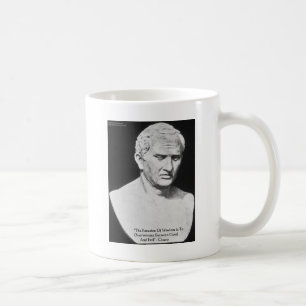 Caneca De Café Cicero Cartões de Citações de Sabedoria "Bom & Mal
