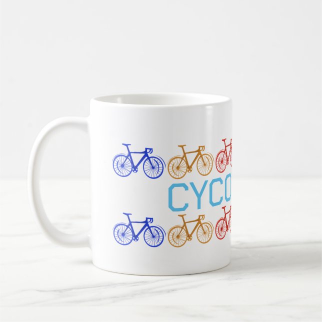 Caneca De Café Ciclismo, bicicleta, bicicleta rodoviária, ciclist (Esquerda)