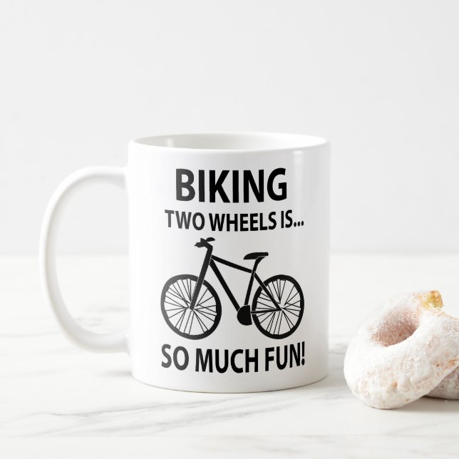 Caneca De Café Ciclismo Bicicleta Ciclismo Ciclista Ciclismo (Com Donut)