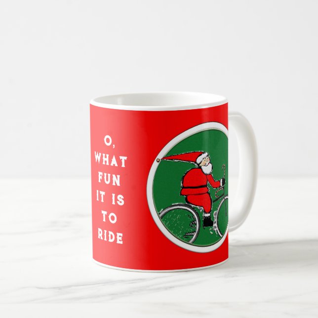 Caneca De Café Ciclismo Ciclista Natal (Frente Esquerda)