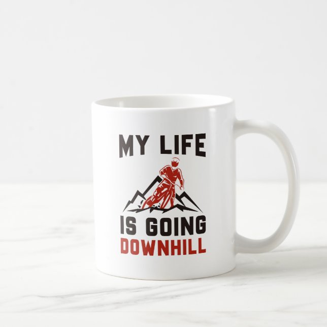 Caneca De Café Ciclismo de Montanha Descendo (Direita)