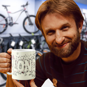 Caneca De Café Ciclismo em Londres Covid19 Bloquear Arte Engraça