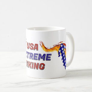 Caneca De Café Ciclismo Patriótico BMX EUA