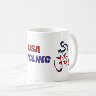 Caneca De Café Ciclismo Patriótico dos EUA