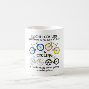 Caneca De Café Ciclismo, posso parecer que estou te ouvindo