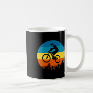 Caneca De Café Ciclista de Montanha Retro Pôr do Sol - Mtb Bicicl