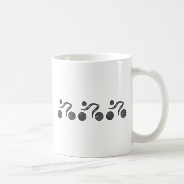 Caneca De Café Ciclistas em Cinzas (Direita)