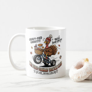 Caneca De Café Ciclo de Ação de Graças Engraçado   Retrolanche