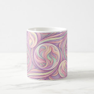 Caneca de Café Ciclo de Fase Lunar Abstrata em Pas