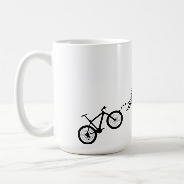 Caneca De Café Ciclo de Natal da Montanha Bike Reindee (Esquerda)