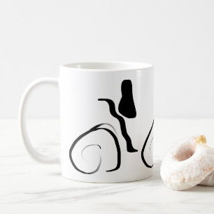 Caneca De Café Ciclo de rotação: Abstrato preto e branco
