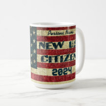 Caneca de Café Cidadão Americano Vintage Resfriado