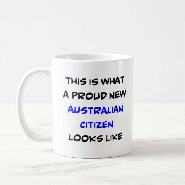 Caneca De Café cidadão australiano, orgulhoso novo (Esquerda)