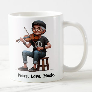 Caneca De Café Cidadão Spirado e Livre Mais velho Aproveitando a 