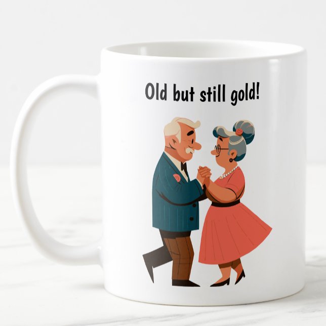 Caneca De Café Cidadãos Mais velho Jovens a Dançar (Criador carregado)