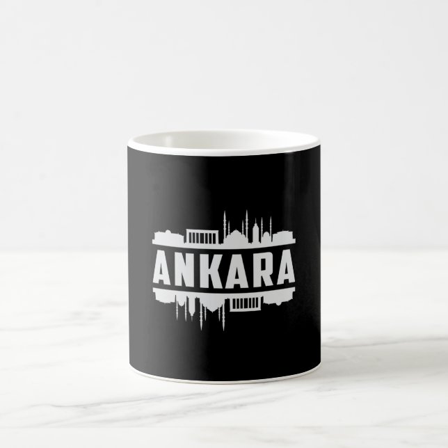 Caneca De Café Cidade de Ankara Turquia Skyline Cityscape Funny G (Centro)