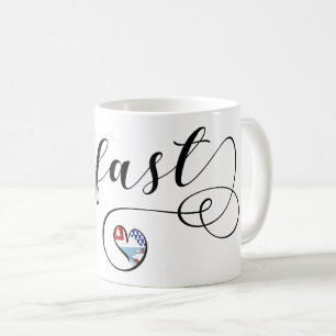 Caneca De Café Cidade de Belfast Flag em Coração