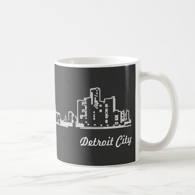 Caneca De Café Cidade de Detroit (Direita)