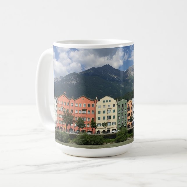 Caneca De Café Cidade de Innsbruck, Áustria, no Tirol (Frente Esquerda)