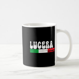 Caneca De Café Cidade de Lucera Itália Bandeira Itália Vintage Pa