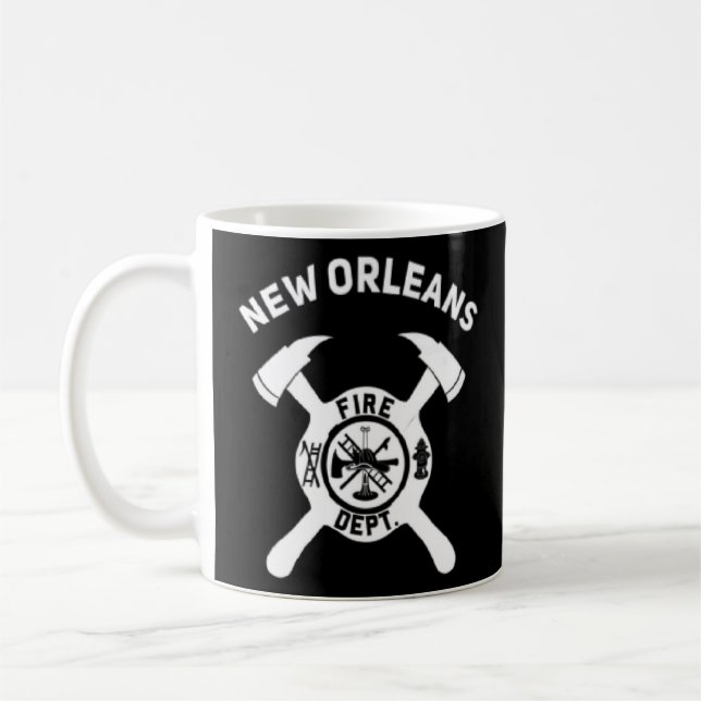 Caneca De Café Cidade de New Orleans Fire Department Louisiana (Esquerda)