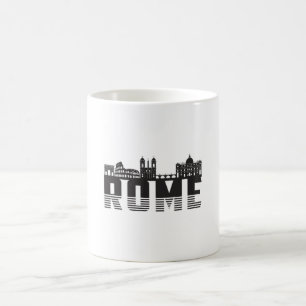 Caneca De Café Cidade de Roma Itália Skyline Cityscape Funny Gif