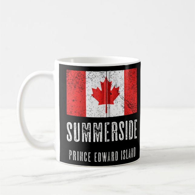 Caneca De Café Cidade De Summerside Canadá Bandeira Canadense Mer (Esquerda)