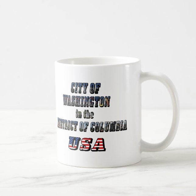 Caneca De Café Cidade de Washington no Distrito de Columbia EUA (Direita)
