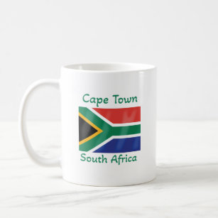 Caneca De Café Cidade do Cabo África do Sul Bandeira Café Mug