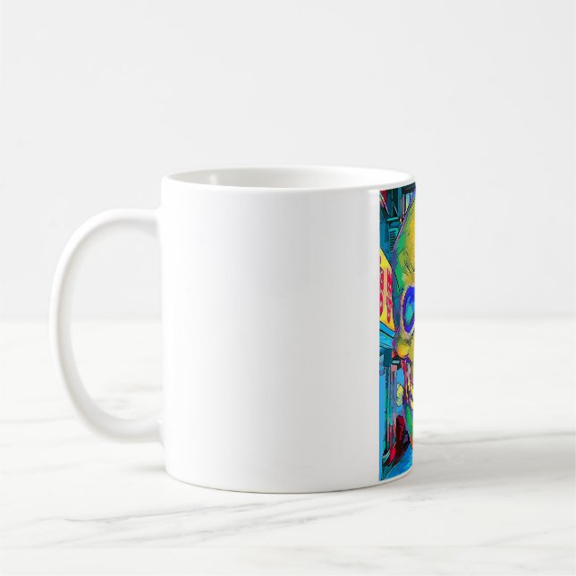 Caneca De Café Cidade do Caveira do grafite (Esquerda)