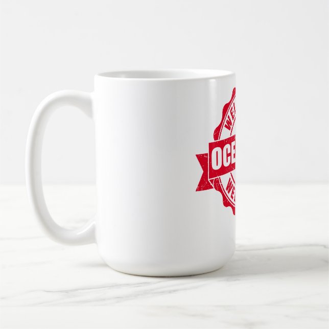 Caneca De Café Cidade do oceano de Verão - Maryland (Esquerda)