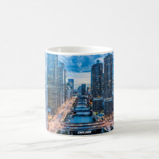 Caneca De Café Cidade do Rio Skyline Chicago