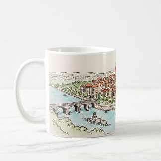 Caneca De Café Cidade do Riverside Encantadora
