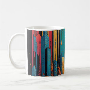 Caneca De Café Cidade psicodélica