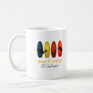 Caneca De Café Cidade surf, El Salvador, Salvadoriano, Surfer