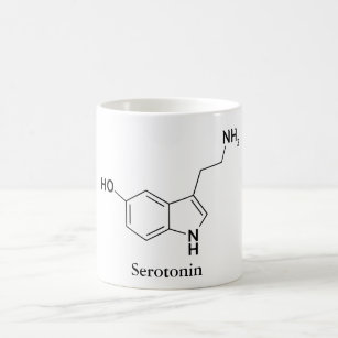 Caneca De Café Ciência da química da molécula da serotonina