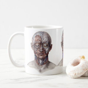 Caneca De Café Ciência de Anatomia Humana Vintage, Cabeça Gargant